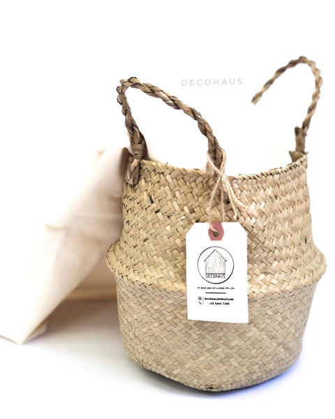 BELLYANA Seagrass Woven Multi Functional Storage Basket