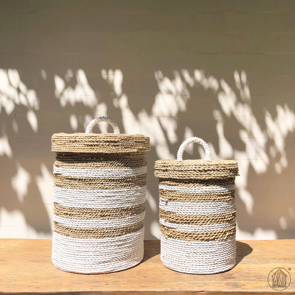 KENTA Seagrass Multifunctional Storage Basket with Lid