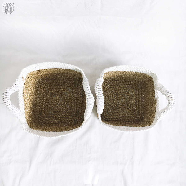 YOLA Seagrass Storage Basket with Handle