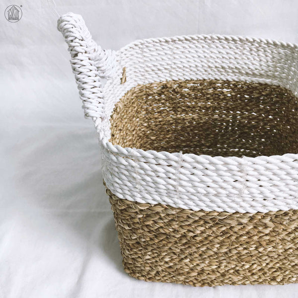 YOLA Seagrass Storage Basket with Handle