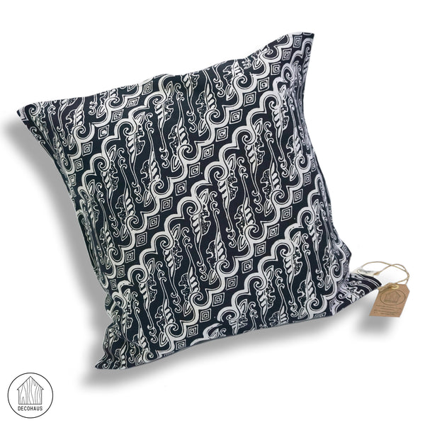 PARANG MONOCHROME Handstamp Batik Cushion Cover
