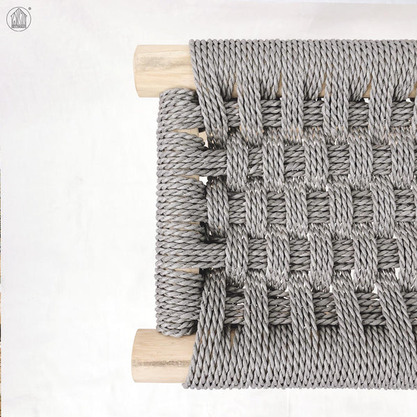 LINTANG Seagrass Weave Teak Stool