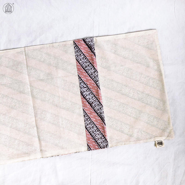 LERENG KECIL Batik Handstamped Table Runner in Pastel