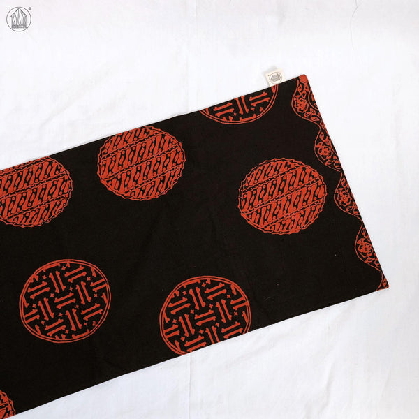 BOLA API Batik Handstamped Table Runner in Black