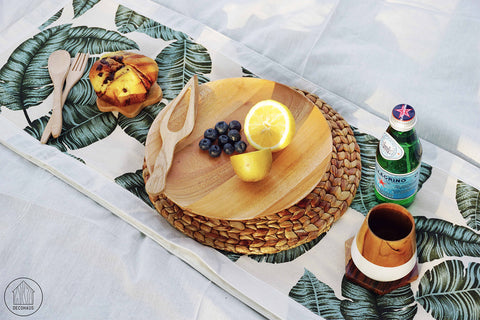 PALM TREE Canvas Table Runner