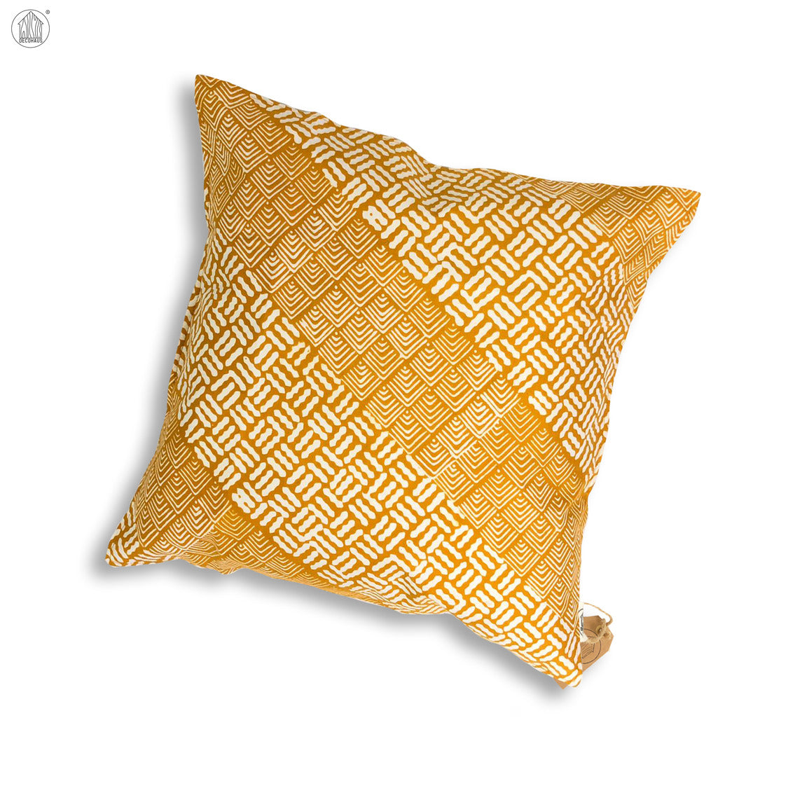 BILIK Batik Handstamp Cushion Cover in Mustard