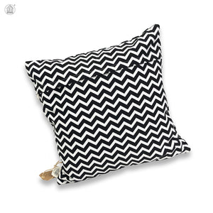 ZIGZAG BLACK&WHITE Canvas Cushion Cover