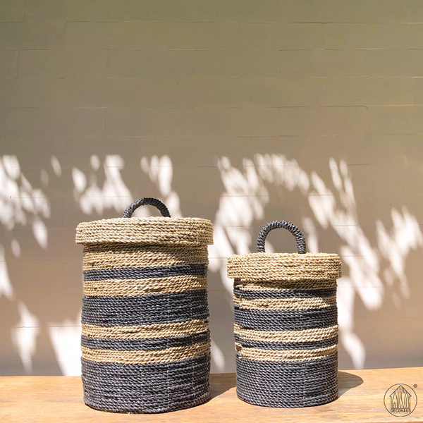 KENTA Seagrass Multifunctional Storage Basket with Lid