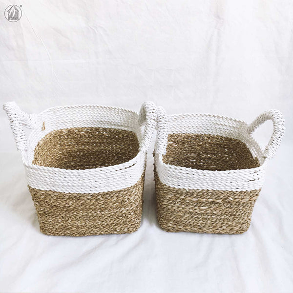YOLA Seagrass Storage Basket with Handle