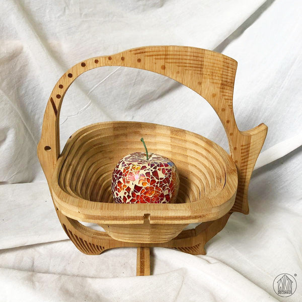 KIKAN Collapsible Wooden Basket