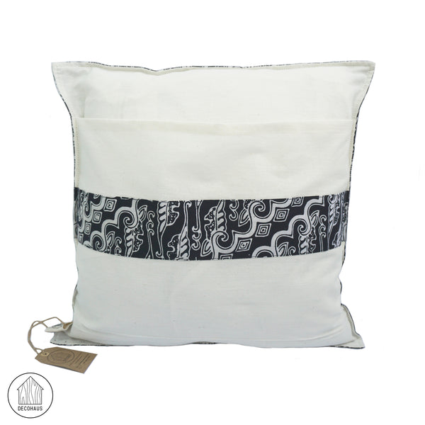 PARANG MONOCHROME Handstamp Batik Cushion Cover