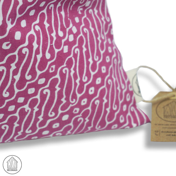 PARANG Handstamped Batik Cushion Cover in Pink